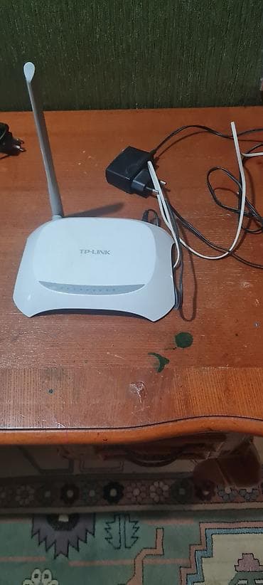 philips xenium 9@9u: TP-Link Wi‑Fi router - Model: TP-Link (1 antenalı ağ rəngli korpus) - — 1