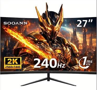 manitor: Gaming monitor Sooann 27 düym + 240 Hz + 2560x1440 + Qara — 1