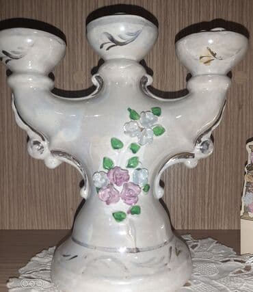 Çexiyanın lepkall farfor şamdanı