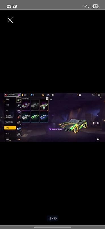 27 5: Free Fire oyun hesabı - Profil səviyyəsi: 66 - UID: 1732034549 - — 6