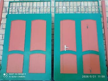 bildircin satisi tap az: İşlənmiş Dəmir Həyət darvazası, Yana açılan, Mexaniki, Qapı ilə, rəng - Yaşıl, Kredit yoxdur, Ödənişli çatdırılma — 1