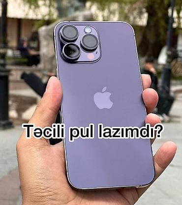 iphone 16 pro satış: IPhone 14 Pro Max, 256 GB, Deep Purple, Kredit, Barmaq izi, Face ID — 1