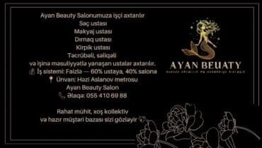 Kosmetoloqlar: Yeni acilmis salonumuza sac makyaj dirnaq kiprik ustalari axtarilir — 2