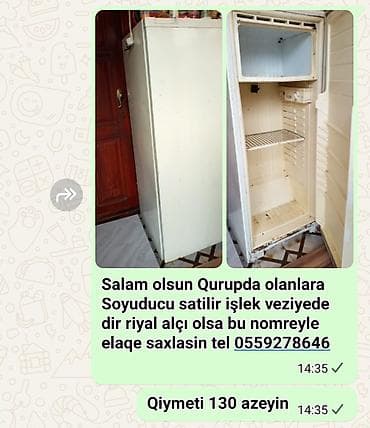 xaladenik balaca: 1 qapılı Soyuducu Satılır, rəng - Ağ — 1