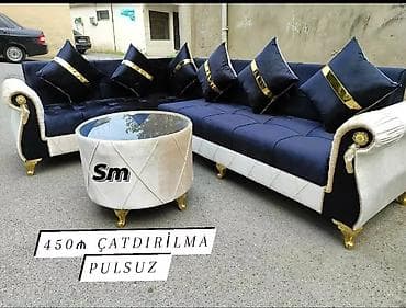 qonaq desti: Sifarişlə hazırlanır, rəng seçimi var. Künc divan və oturacaq — 6