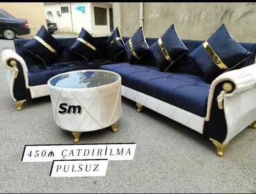 xacmaz divan: Диван, Новый, Раскладной, С подъемным механизмом, Ткань, Бесплатная доставка на адрес — 22