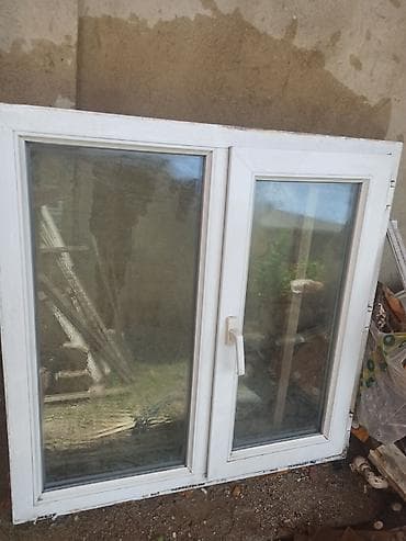 pendir: PVC pəncərə dəsti - Material: ağ rəngli PVC profil - Şüşə: ikiqat — 2