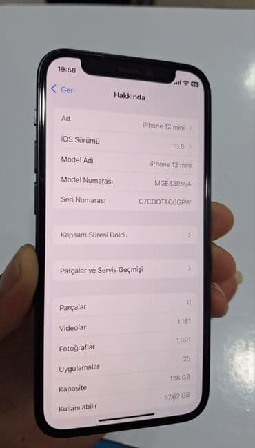 iphone 12 qiyməti: IPhone 12 mini, 128 GB, Qara, Simsiz şarj, Face ID — 5