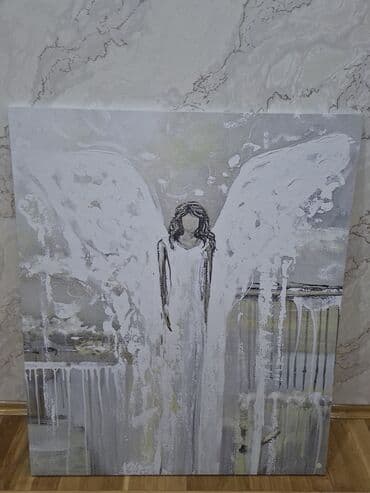 Abstrakt tablo – “Mələk” mövzulu - Texnika: Kətan üzərində akril boya