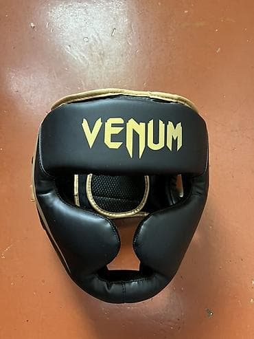 boks elceyi: Venum markalı boks/MMA baş qoruyucusu - Rəng: qara-qızılı - Tam üz və — 1
