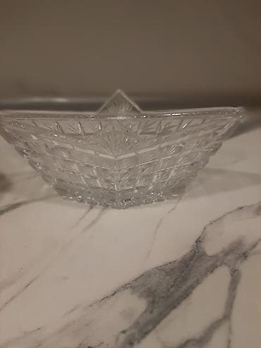sekilleri cekmek: Qablıq üçün kristal şirniyyat qabı - Material: şəffaf kəsimli — 3