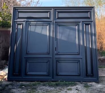 жер тошок: Железо Дворовые ворота, Распашные, 3 м, Механические, С дверью, цвет - Голубой, Нет кредита, Платная установка, Платная доставка — 28