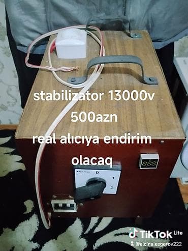 Güclü gərginlik stabilizatoru - Model: mexaniki açarlı toroidal tip