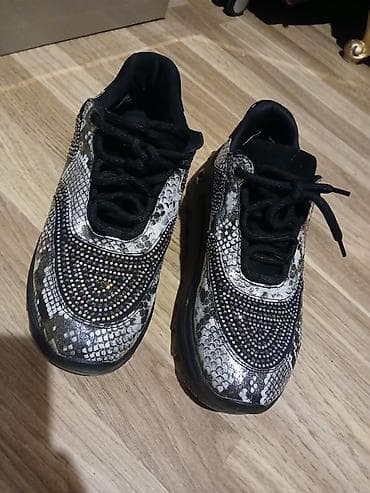 Кроссовки и спортивная обувь: Qadın idman ayaqqabısı – ilan dərisi printi və daş bəzəkləri - Rəng — 1