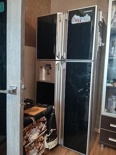 delonghi radia s: 4 qapılı Hitachi Soyuducu Satılır, rəng - Qara, Dispenserli — 1