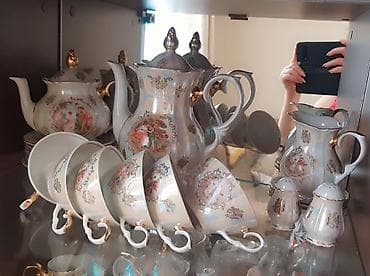 Çay dəsti, rəng - Ağ, Farfor — 2
