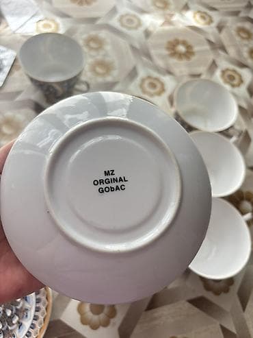 cay qabi: Çay dəsti, rəng - Göy, Farfor, 6 nəfərlik — 5