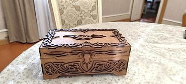 Сундуки: Ağacdan lazer kəsim texnikası ilə hazırlanmış dekorativ qutu - — 2
