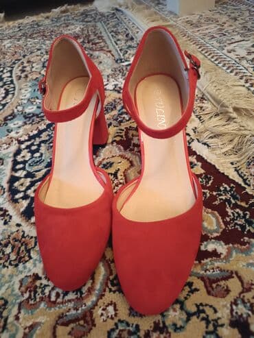 зеленые туфли: Туфли, Размер: 39.5, цвет - Красный, Новый — 2