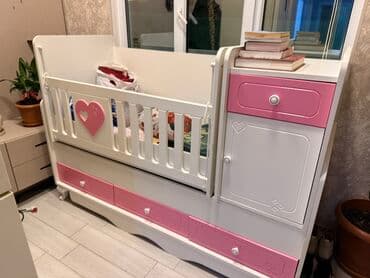 uşaq yelənçəyi: Qız üçün, Dördbucaq, Beşik, Dəstsiz, Matrassız, Yellənmə mexanizmsiz — 1