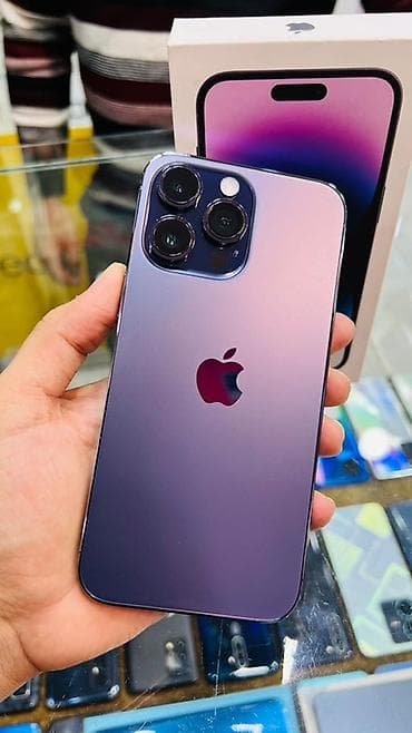 IPhone 14 Pro, 256 GB, Deep Purple, Zəmanət, Simsiz şarj, Face ID