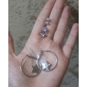 gəlincik dəstləri: Ulduzlu sırğa dəsti. 3 sırğa birlikdə endirimlə — 1