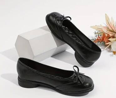 домашние женские тапочки балетки: Yeni 38 ayaqabi geyilmeyb qutudadir deridir Qara rəngli qadın — 2