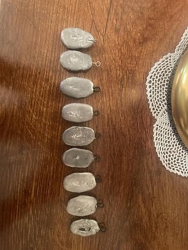 познание мира 4 класс мсо 1: Balıqçılıq üçün qurğuşun sinkerləri (çəkilər) dəsti. - Oval formalı — 1