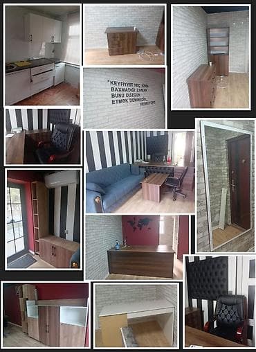 Ev və bağ: ✔️3500 man(Sumqayıt). Ofis mebelləri. 3 ədəd masa 2 kreslo 1 şkaf 1 — 1