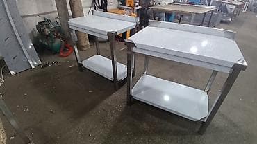 Asia: Paslanmayan poladdan istehsal olunmuş peşəkar mətbəx masaları və rəfli — 5