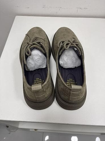 Туфли: Kişi ayaqqabısı – süet/velür üst material, zeytun-boz (taupe) rəng. - — 5