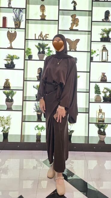 египетский чай для похудения оригинал и подделка: Zərif qəhvəyi rəngində atlas görünümlü uzun don. - Relaxed, oversize — 3