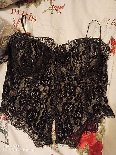 Личные вещи: Qara krujeva bustye/korset top - Rəng: klassik qara - Material — 1