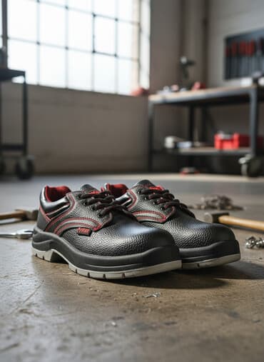 botinkalar 39: İş ayaqqabıları – Projer brendi - Qara rəngli, səthdə teksturalı — 2