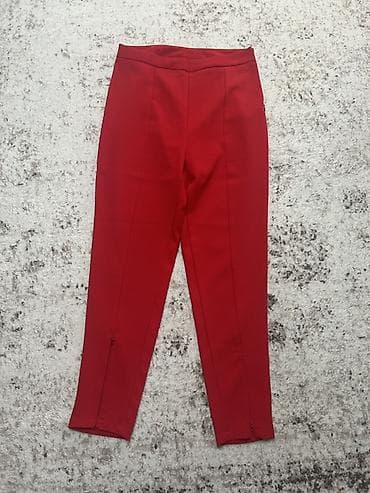 Женская одежда: Qadın qırmızı şalvar - Rəng: tünd qırmızı - Kəsim: dar/konus formalı — 1