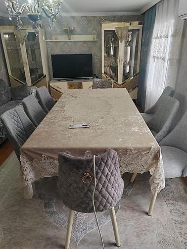 Qonaq otağı üçün, Açılmayan, Dördbucaq masa, 8 stul lalafo.az -da Qonaq otağı üçün, Açılmayan, Dördbucaq masa, 8 stul