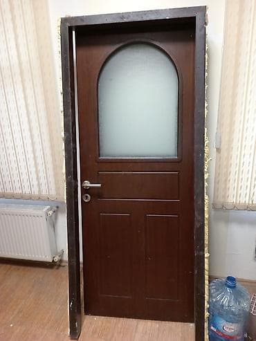 dus kabin: Daxili otaq qapısı – şüşəli model - Material: taxta teksturalı — 1