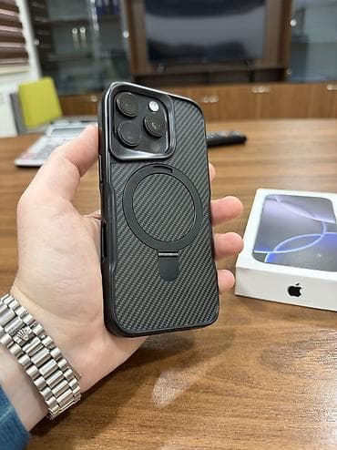 ikinci el iphone 14 pro: IPhone 16 Pro, 128 GB, Black Titanium, Zəmanət, Simsiz şarj, Face ID — 7