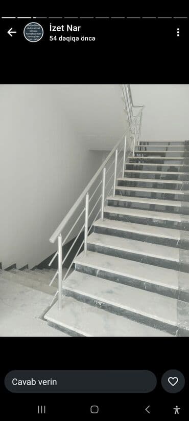 məhəccər: Mərtəbələr və eyvanlar üçün paslanmayan metal məhəccər və dayaq — 4