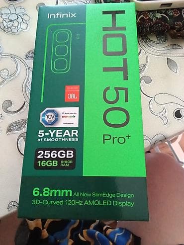 philips xenium 9@9d: Infinix HOT 50 Pro+, 256 GB, rəng - Qara, Sensor — 1