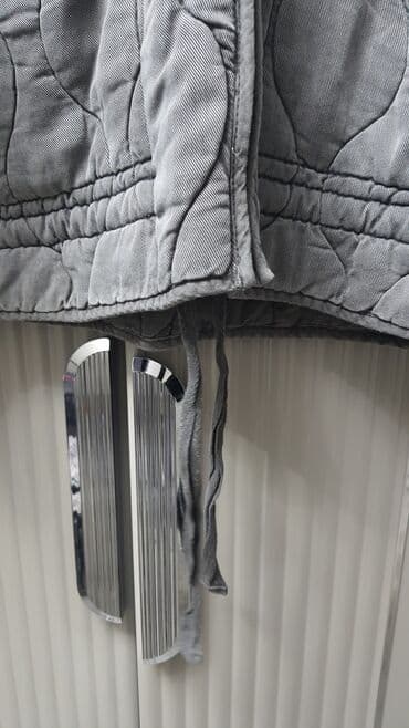 x7 smart saat: ZARA kişi/kadın quilted jaket - Rəng: boz - Ölçü: XL (EUR XL / USA XL — 5