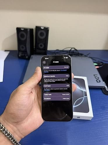 damla su filteri: IPhone 16 Pro, 256 GB, Ağ, Face ID — 5
