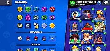 Bayram kostyumları: Brawl Stars oyun hesabı - Kupa yolu: 55 970 - Rütbə: II (ekranda — 3