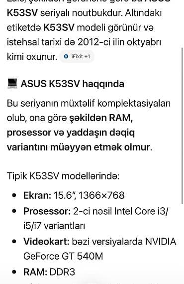 asus a15: Asus noutbuk Zaryatqa şunuru yoxdu çoxdandı istifadə olunmur ama — 8