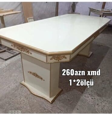 Masa və oturacaq dəstləri: Qonaq otağı üçün, Yeni, Açılmayan, Dördbucaq masa, 6 stul — 2