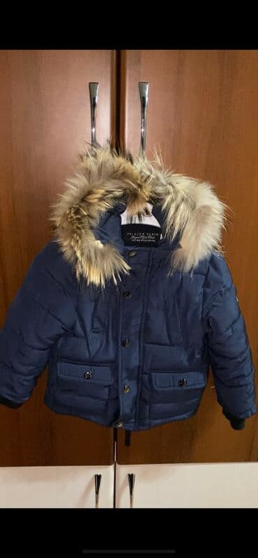 uşaq kurtqası: 3-4 yaş oğlan uşağı üçün kurtka. Kapuşonun kürkü çıxır. Təzə kimidir — 1