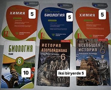 5: Mövzu: Müxtəlif fənlər üzrə dərslik və test topluları Satışda — 1