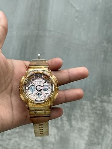 Наручные часы: Casio G‑Shock 200 orginal qol saatı - Korpus və qayış: şəffaf/şam — 1