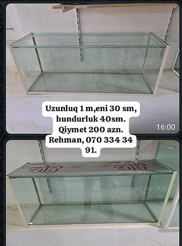 Птицы: Şüşə akvariumlar və akvarium stendləri - Variant 1: 170×50×70 sm — 3