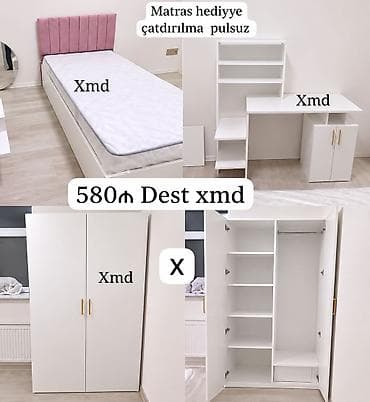 Uşaq/yeniyetmə otağı üçün mebel dəsti Komplektə daxildir: - Tək — 1